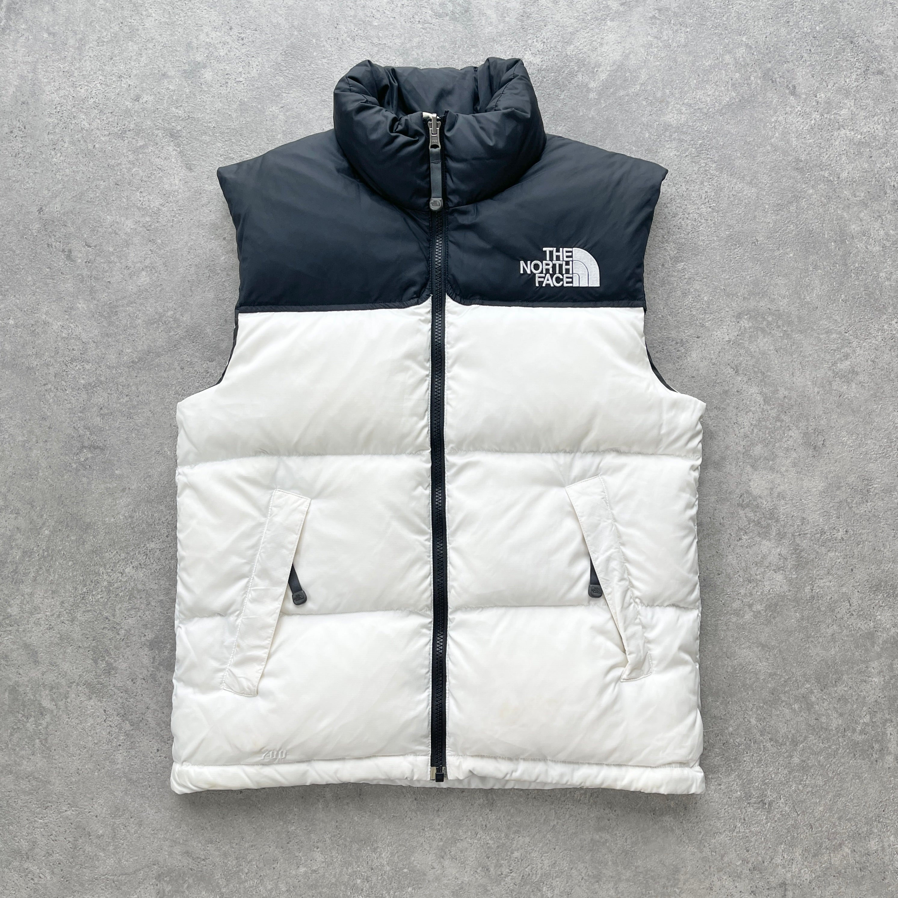 The North Face Haxton Down selling Fill Puffer Vest Jacket Hood White Women SZ XSmall XS