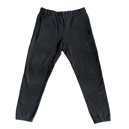 Chrome Hearts Paper Jam Cemetery Cross Patch Sweatpants | Medium, Black
