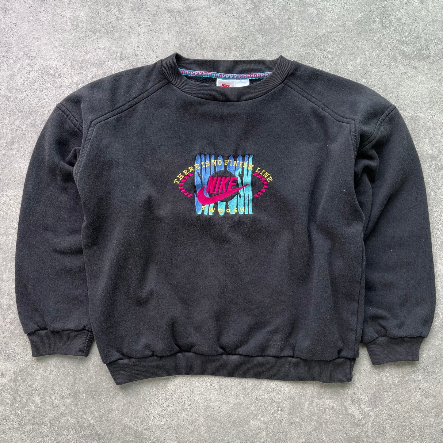 Nike RARE 1990s ‘There Is No Finish Line’ embroidered sweatshirt (L)