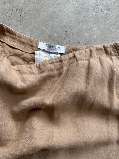 Max Mara Pure Linen Midi Skirt  - W28