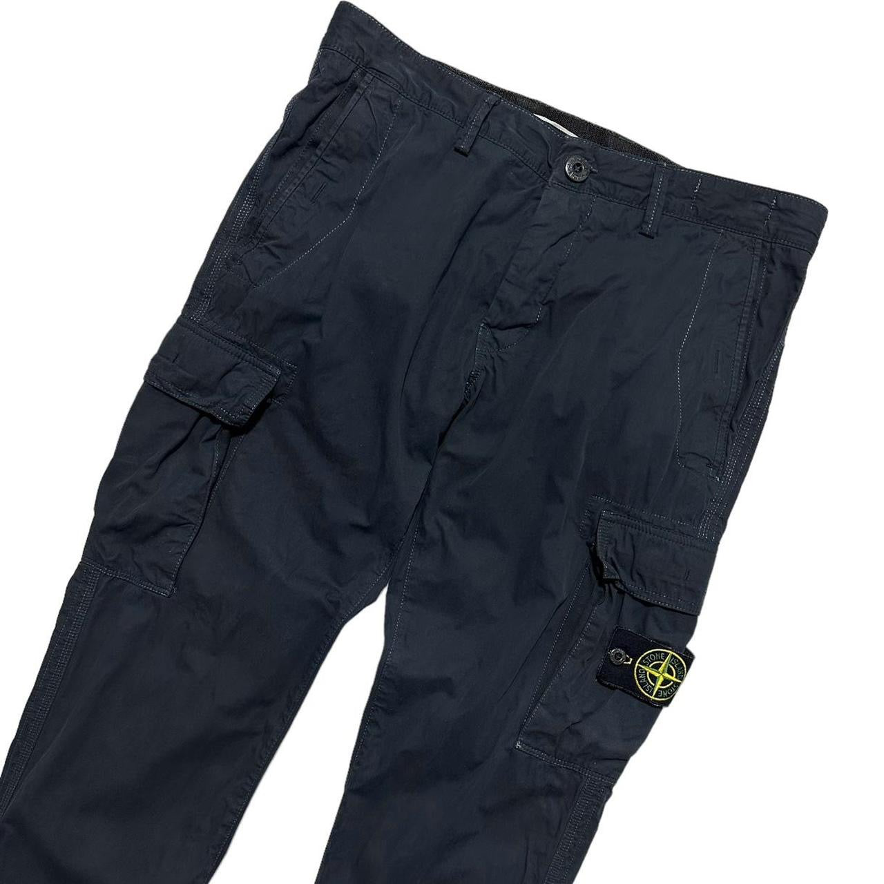 Stone Island Navy Dyed Canavs Cargos