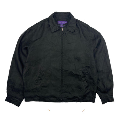 RALPH LAUREN PURPLE LABEL LINEN HARRINGTON  (L)