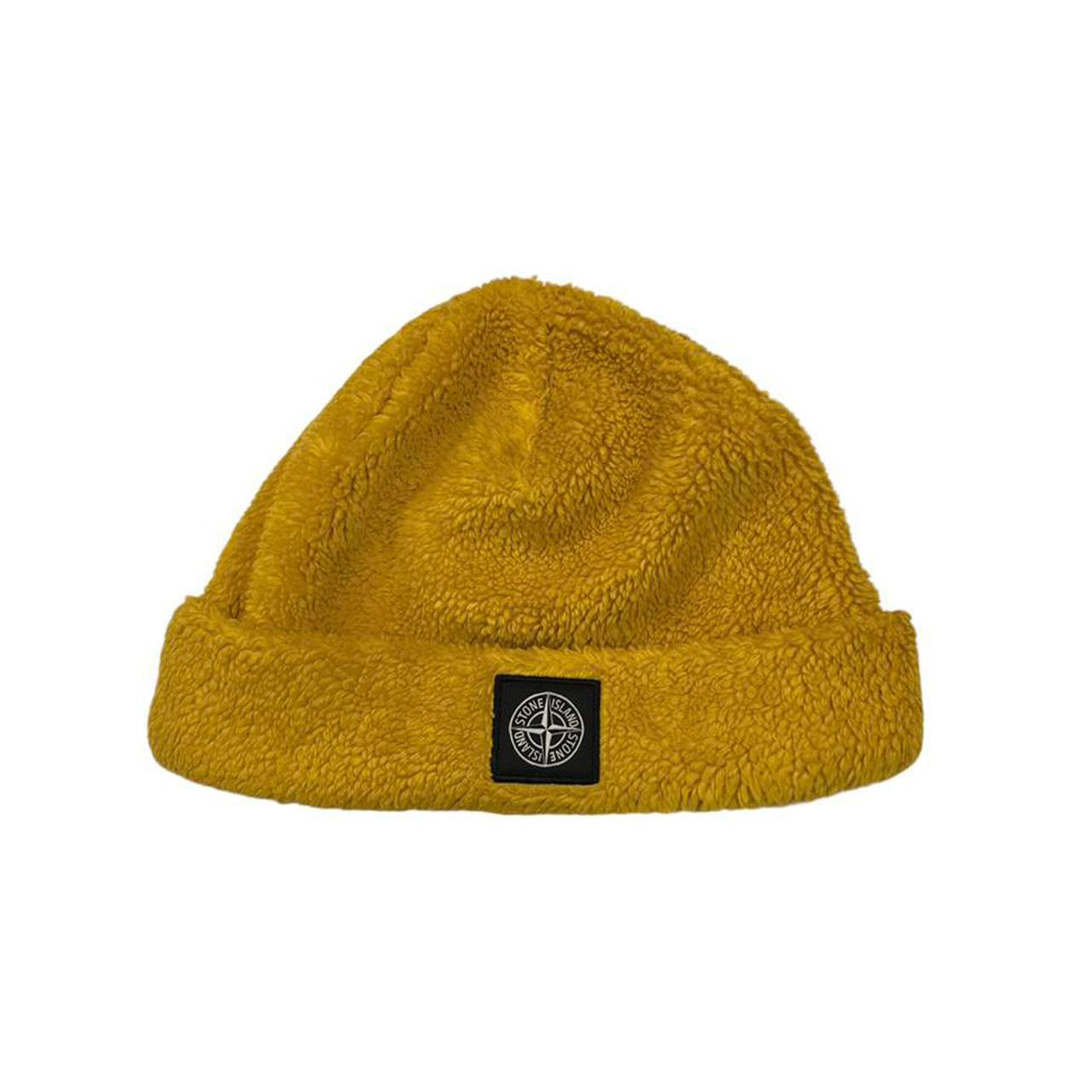 Stone Island Yellow Fleece Beanie