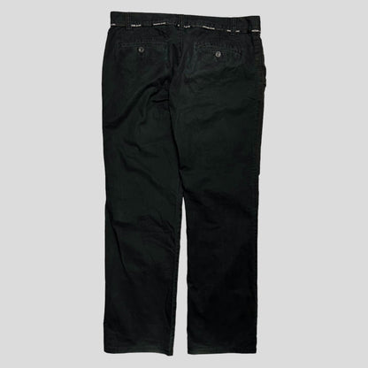 Moschino Jeans 00’s Taped Logo Trousers - 36 | W36, Black