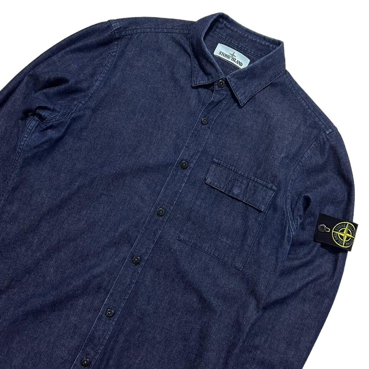 Stone Island Side Pocket Denim Overshirt