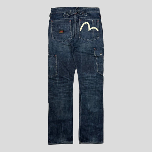 Evisu 00’s Denim Carpenter Jeans - 30-31 | W30, White
