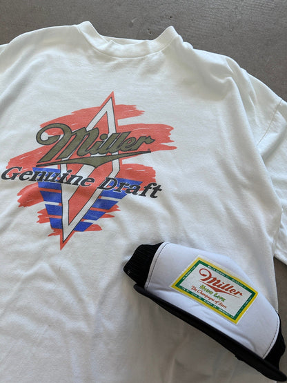 1980's Miller Draft Beer T-Shirt - XL | X-Large, Red