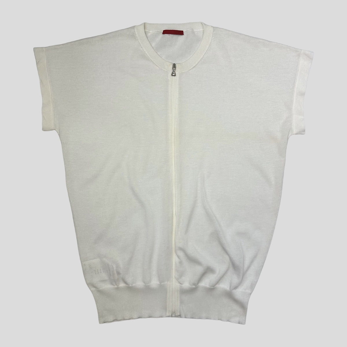 Prada Sport 2008 Zip-up Knit Vest Top - 10-12 | O/S, Cream