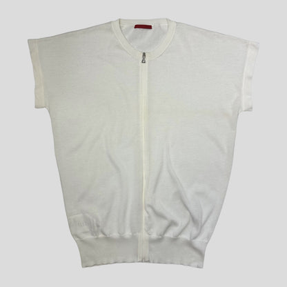 Prada Sport 2008 Zip-up Knit Vest Top - 10-12 | O/S, Cream