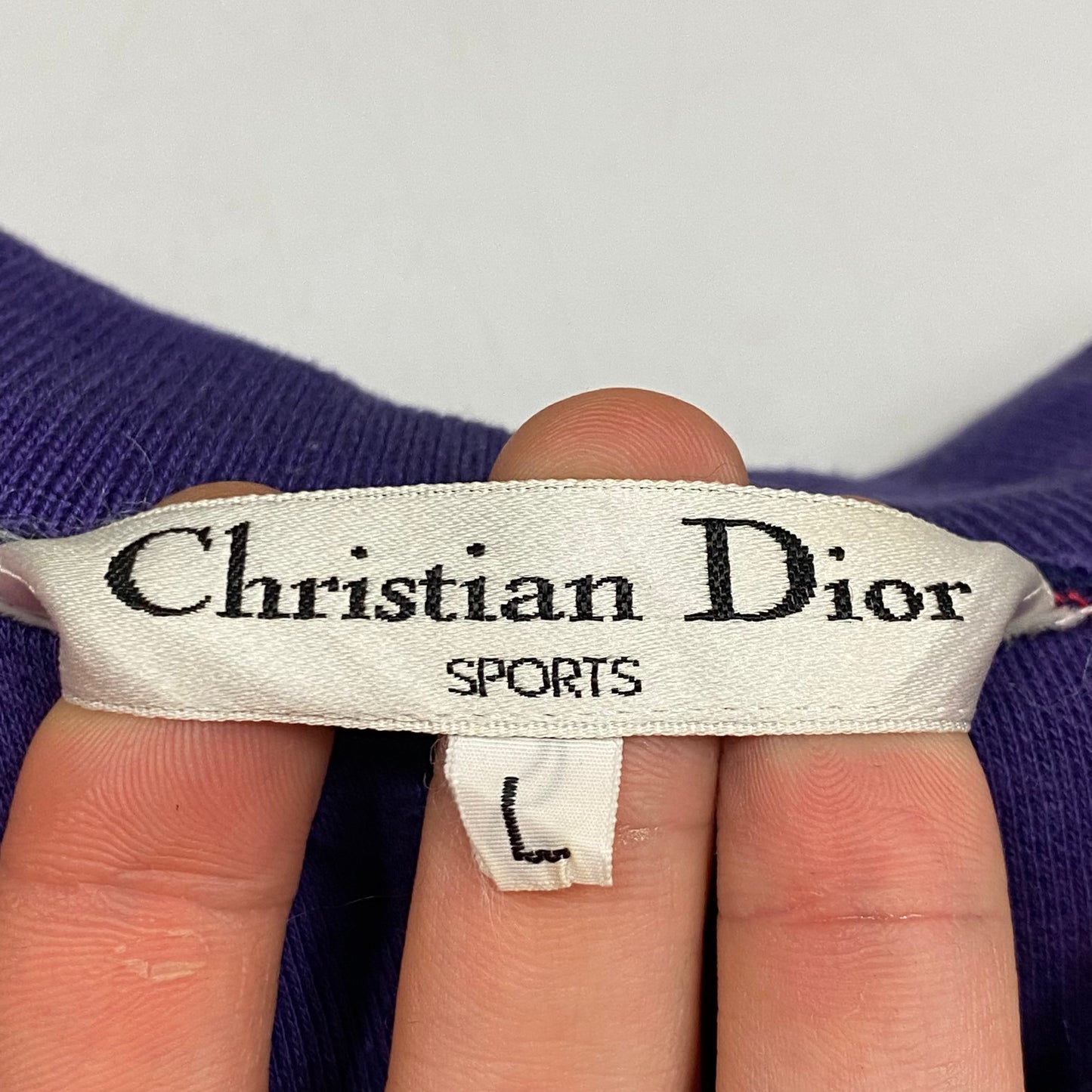 Christian Dior Sports 90’s Colourblock Collared Crewneck - M/L | Default Title, Purple