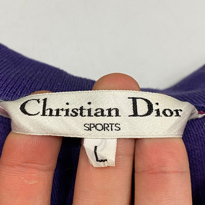 Christian Dior Sports 90’s Colourblock Collared Crewneck - M/L | Default Title, Purple