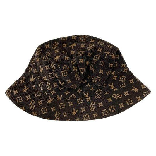 Vintage Playboy Louis Vuitton monogram parody corduroy bucket hat