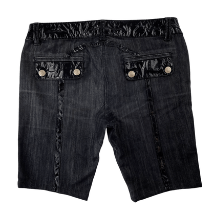 Dolce and Gabbana leather panel shorts W30