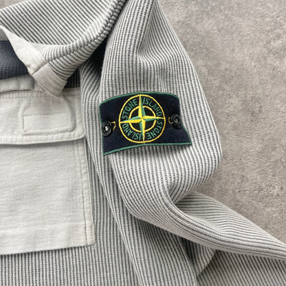 Stone Island RARE S/S 1999 cargo pocket heavyweight ribbed sweatshirt (XL)