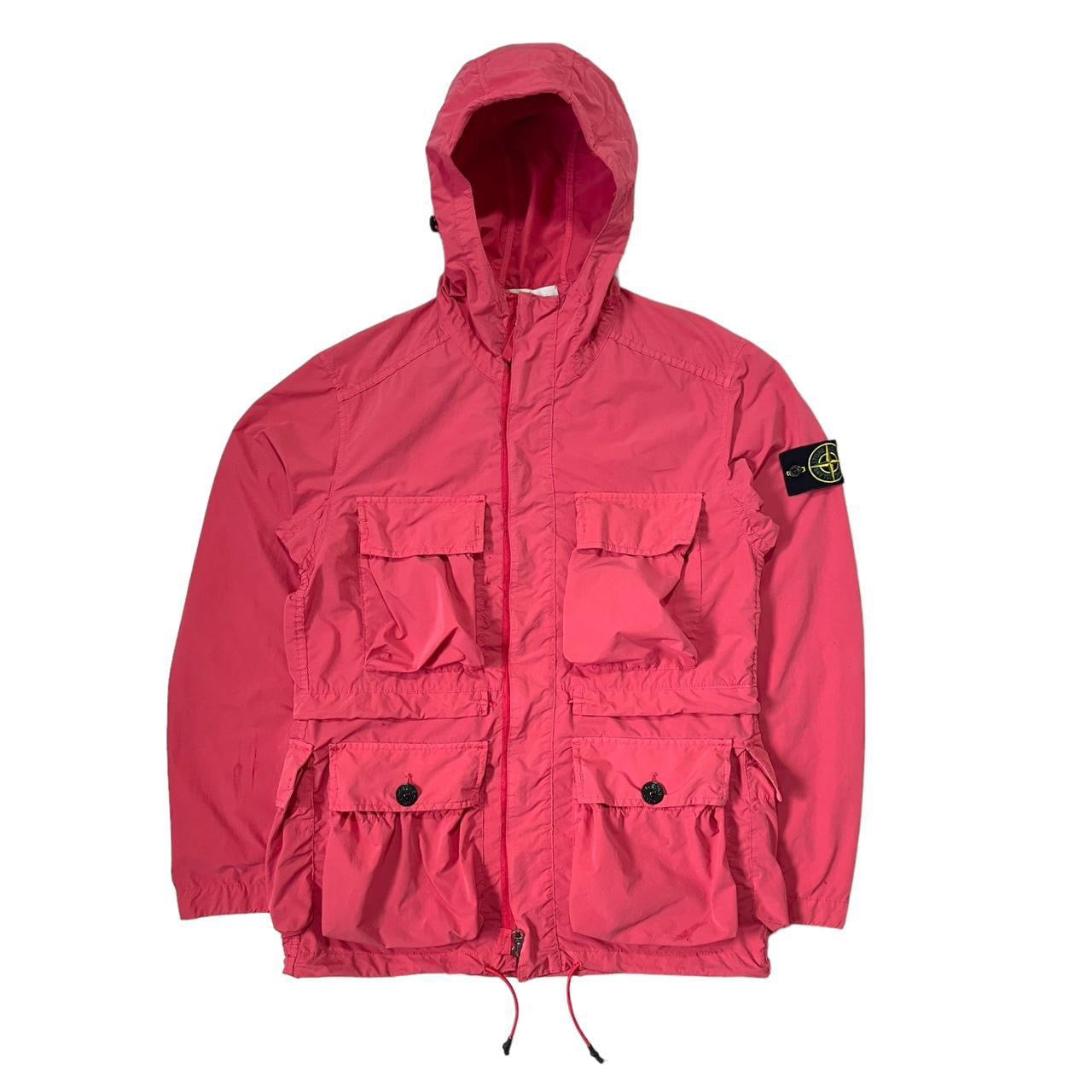 Stone Island David Tela Light TC Multipocket Zip Up Jacket