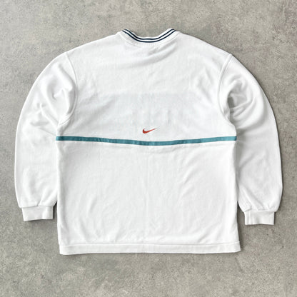 Nike RARE 1990s heavyweight embroidered sweatshirt (M)