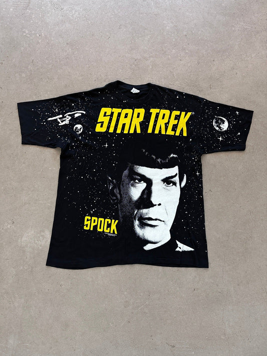1993 Star Trek Spock AOP T-Shirt - XL | X-Large, Red