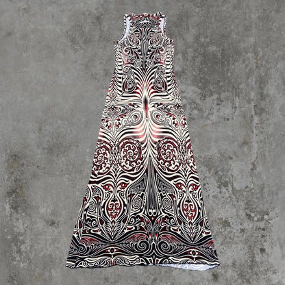 JEAN PAUL GAULTIER SS1996 TRIBAL PRINT MAXI DRESS - M