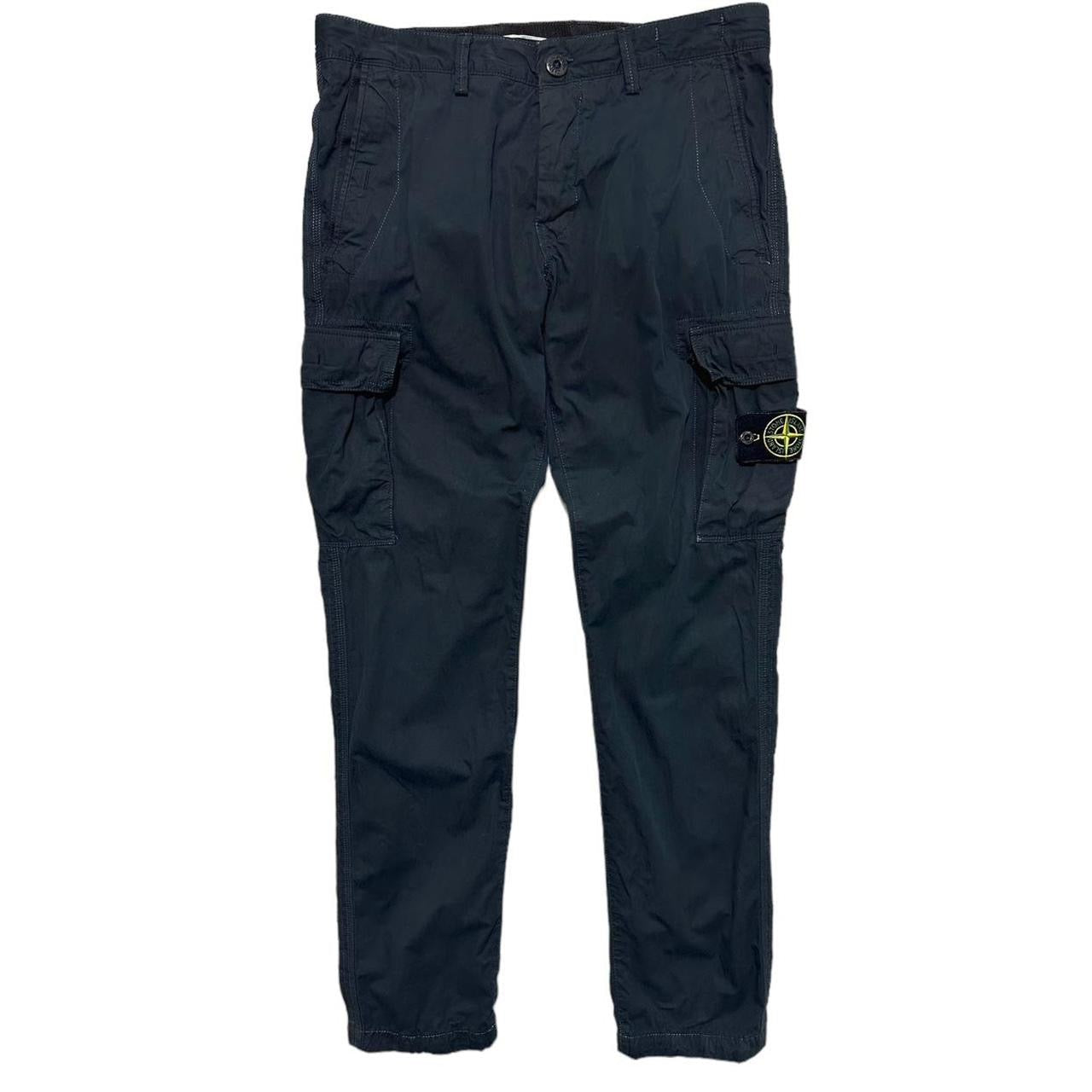 Stone Island Navy Dyed Canavs Cargos