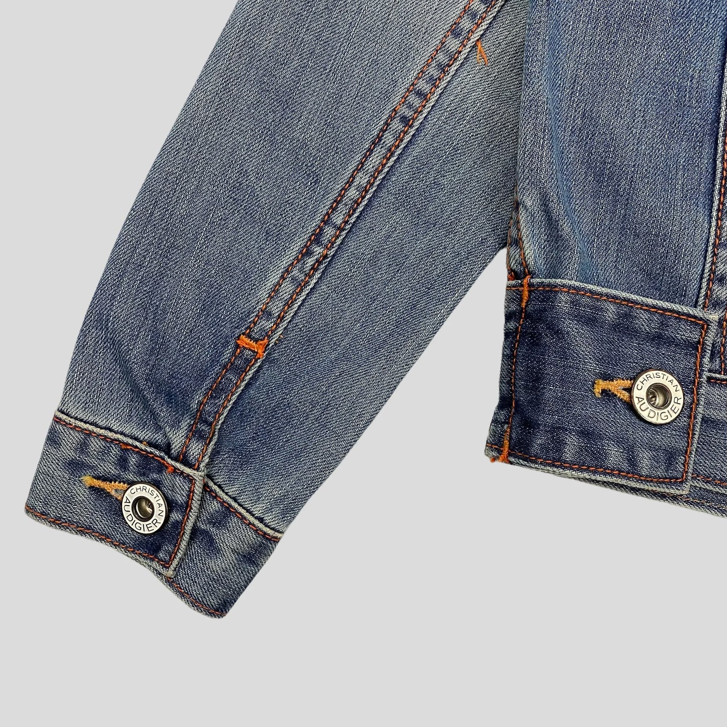 Christian Audigier Painted Eagle Denim Jacket - S