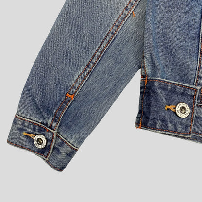 Christian Audigier Painted Eagle Denim Jacket - S