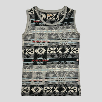 Kapital Tribal Print Vest - S | O/S, Blue