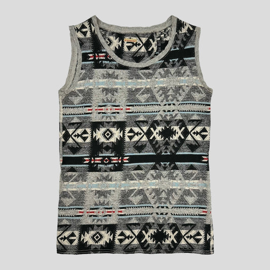 Kapital Tribal Print Vest - S | O/S, Blue