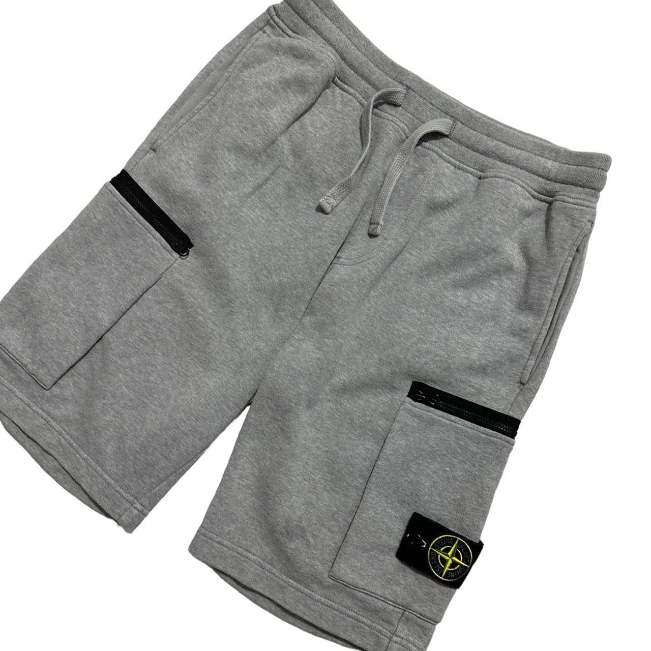 Stone Island Grey Cotton Shorts | Small, Grey