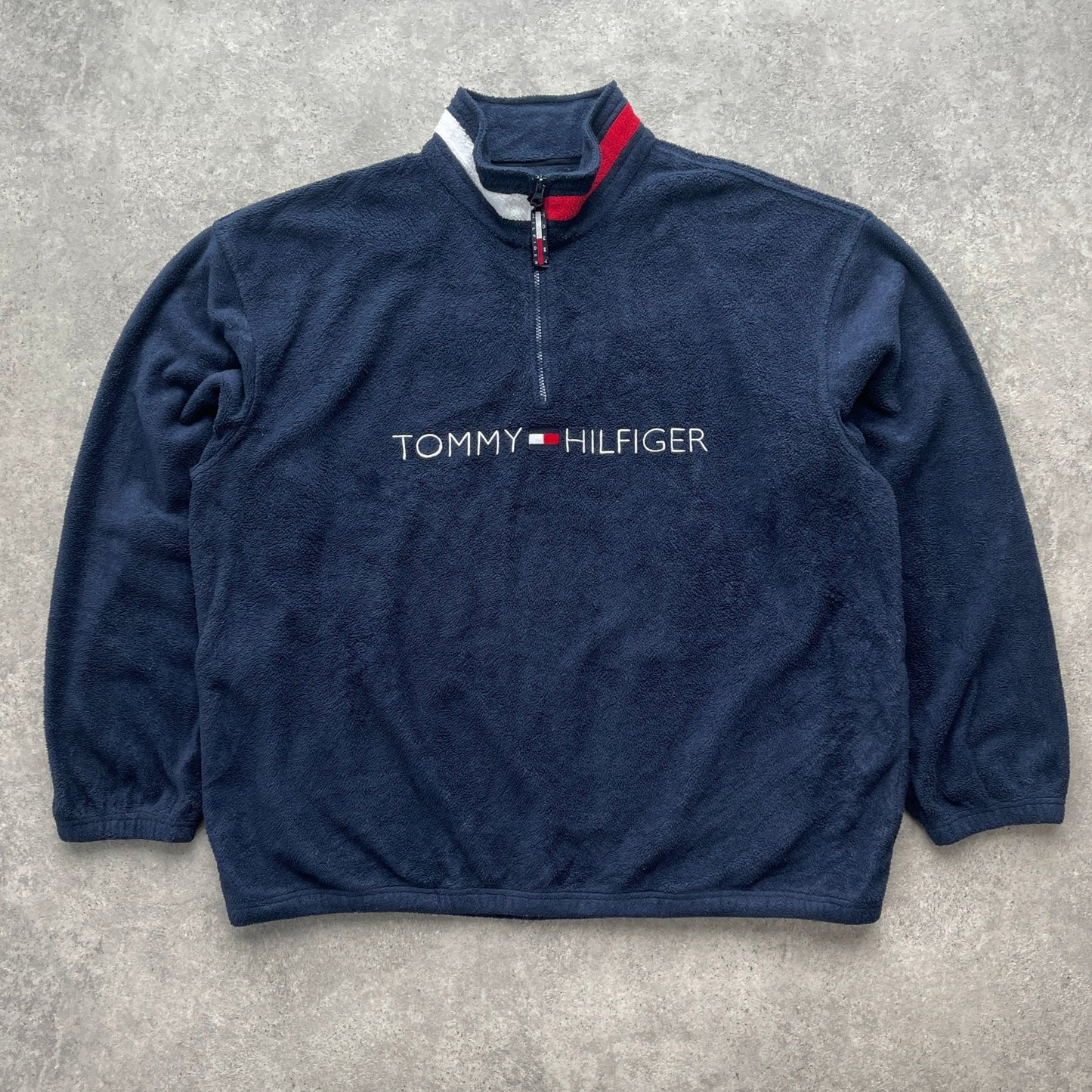 Tommy Hilfiger 1990s 1/4 zip heavyweight fleece jacket (L)