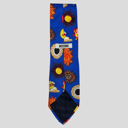 Moschino Jeans 1993 Silk Sun Tie - OS | Blue