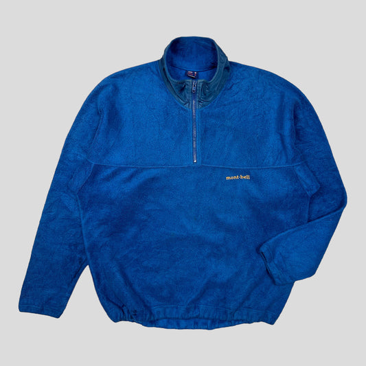 Mont-bell 90’s 1/4 Zip Fleece - M | Medium, Blue