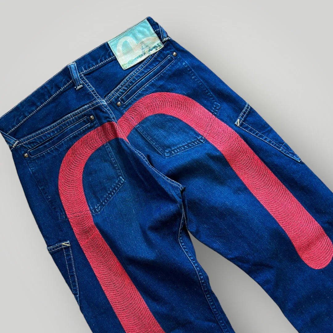 Evisu Diacock Patchwork Jeans 32x32