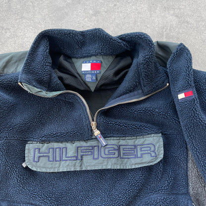 Tommy Hilfiger RARE 1990s 1/4 zip technical sherpa fleece jacket (XL)