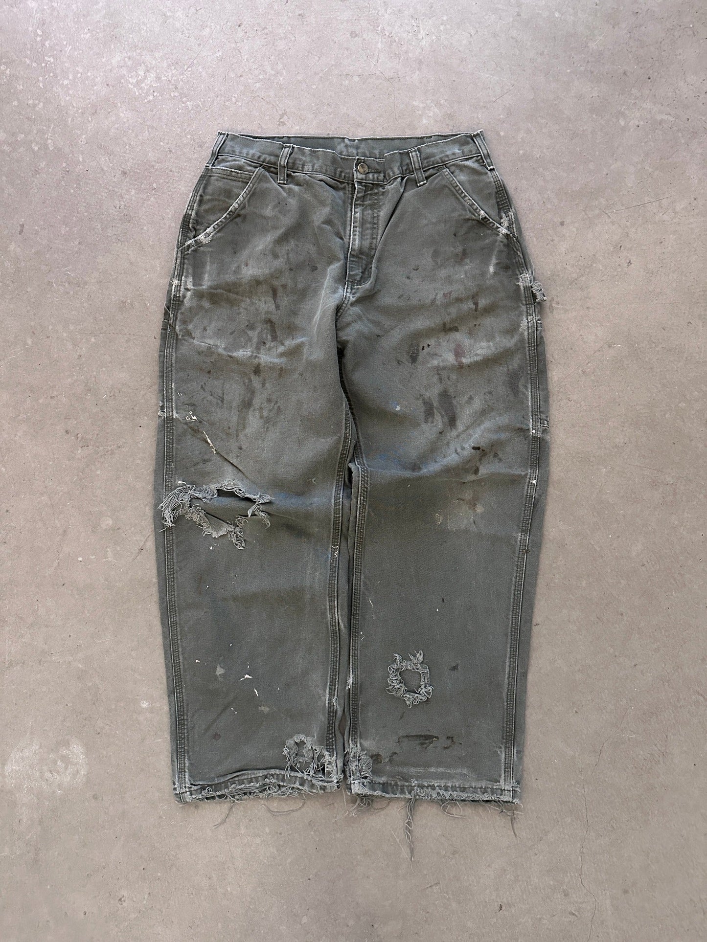 Carhartt Thrashed Carpenter Pants - 34 x 30 | W34, Red