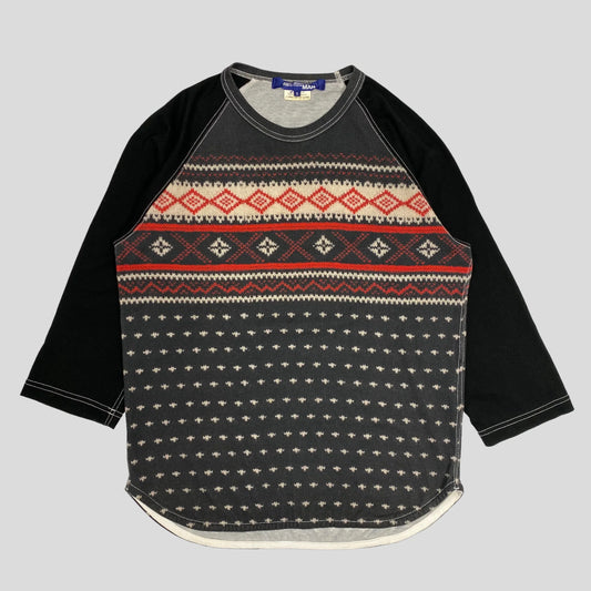 Junya Watanabe 2011 Navajo 3/4 Raglan LS - S