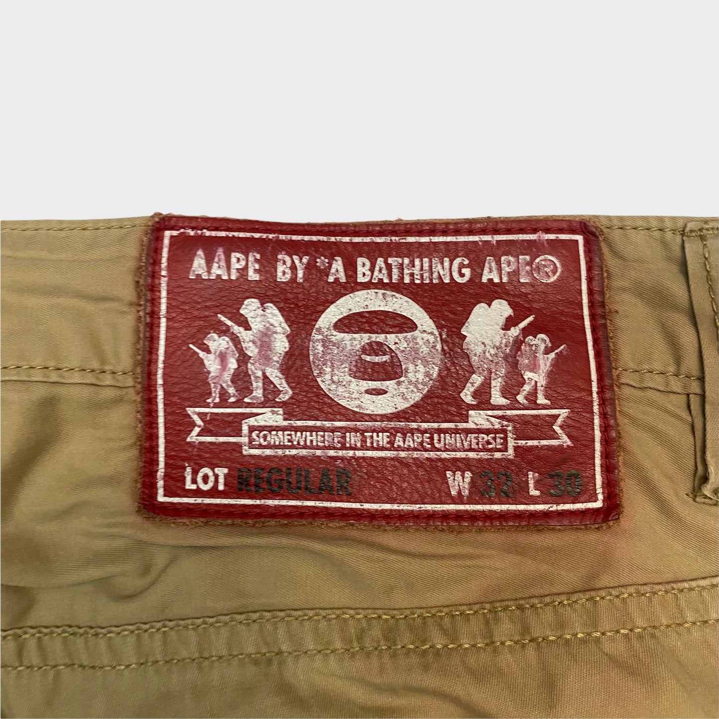 Bape Aape desert camo logo trousers - w34