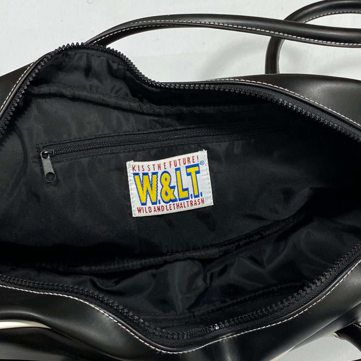 W+LT 2003 Faux Leather Puk Puk Eyes Handbag | O/S, Black