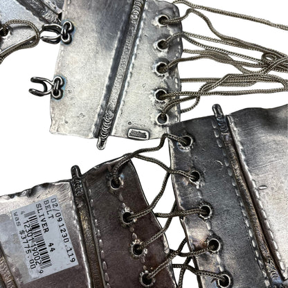 c.2005 Jean Paul Gaultier Sterling 925 Silver corset belt