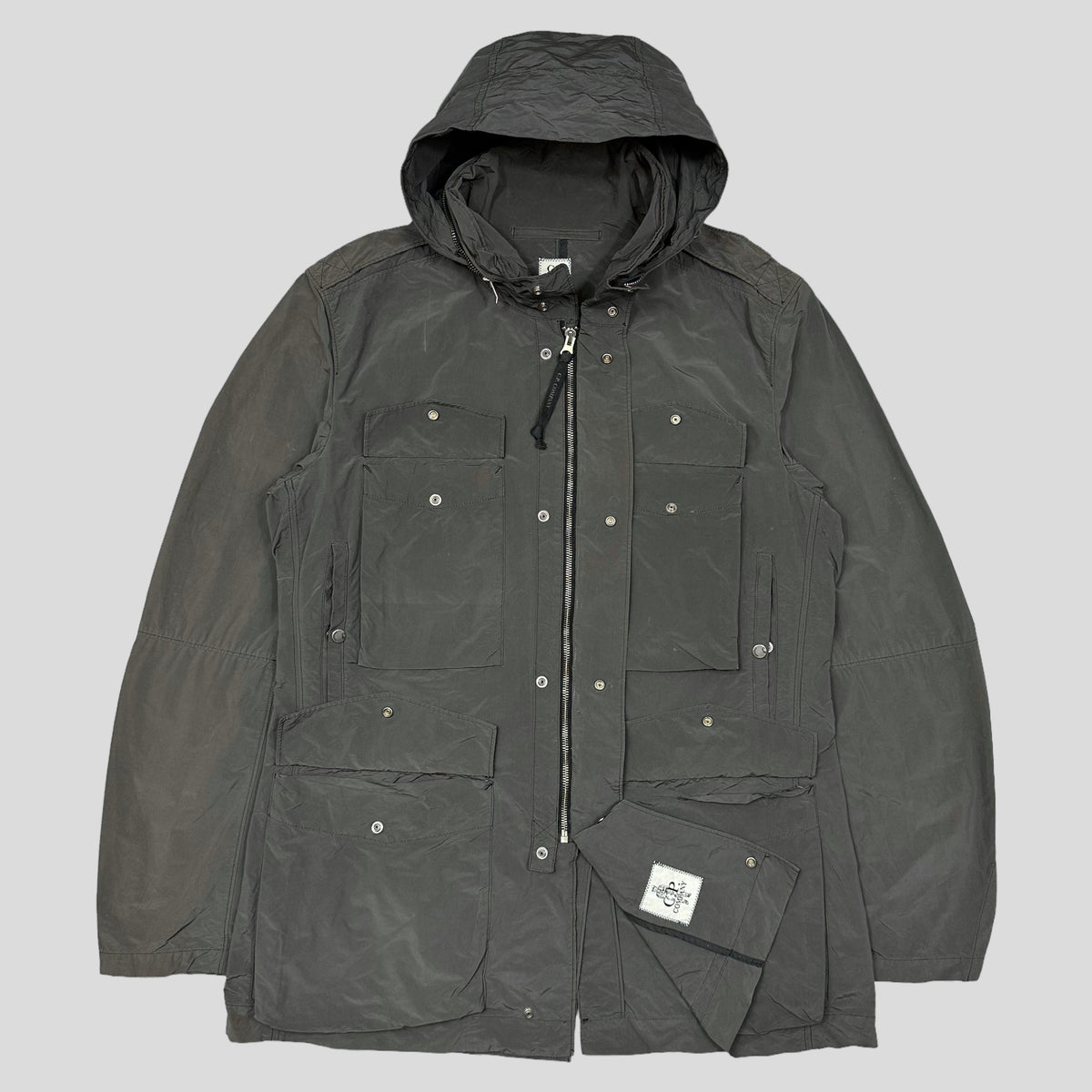 C.P. Company SS08 Nylon Metal Multipocket Trench Coat- L | Large, Grey