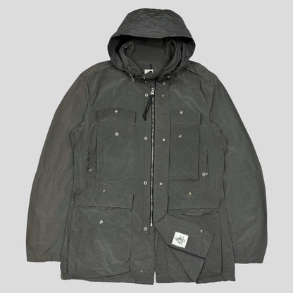 C.P. Company SS08 Nylon Metal Multipocket Trench Coat- L | Large, Grey