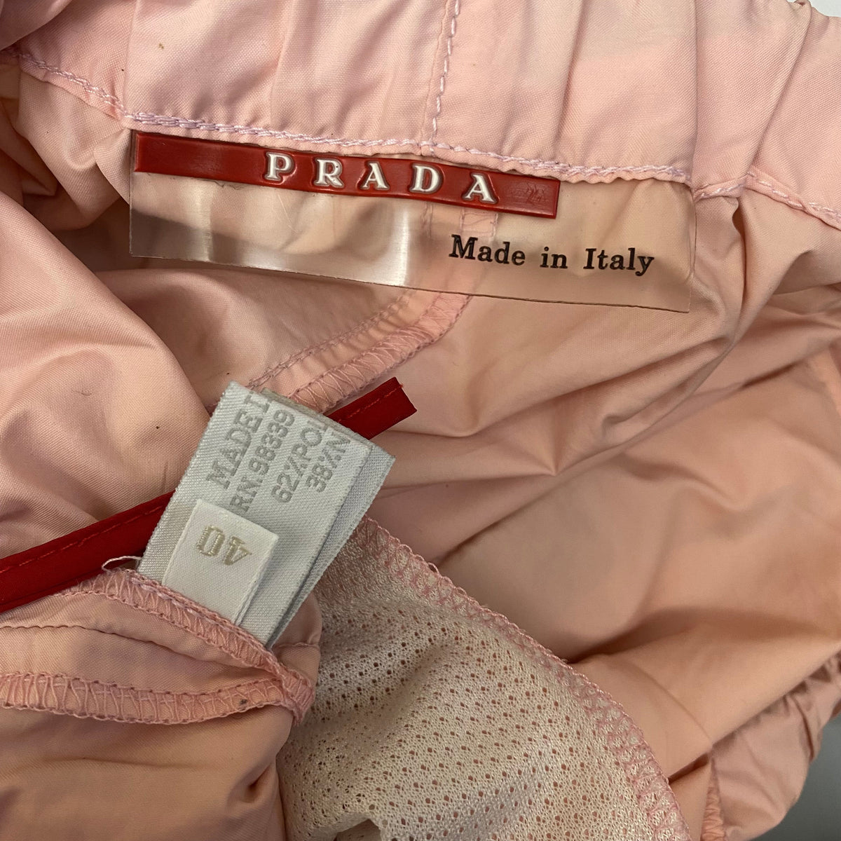Prada Sport SS1999 Baby Pink Nylon Parachute Bottoms - W24-W30 | Small