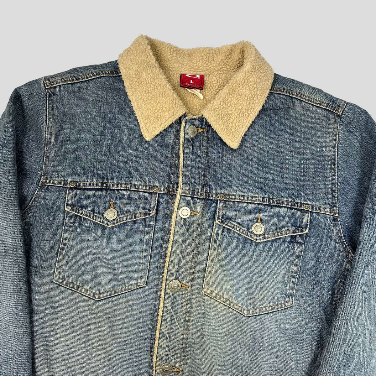 Oakley 00’s Sherpa Lined Denim Jacket - XL | Blue