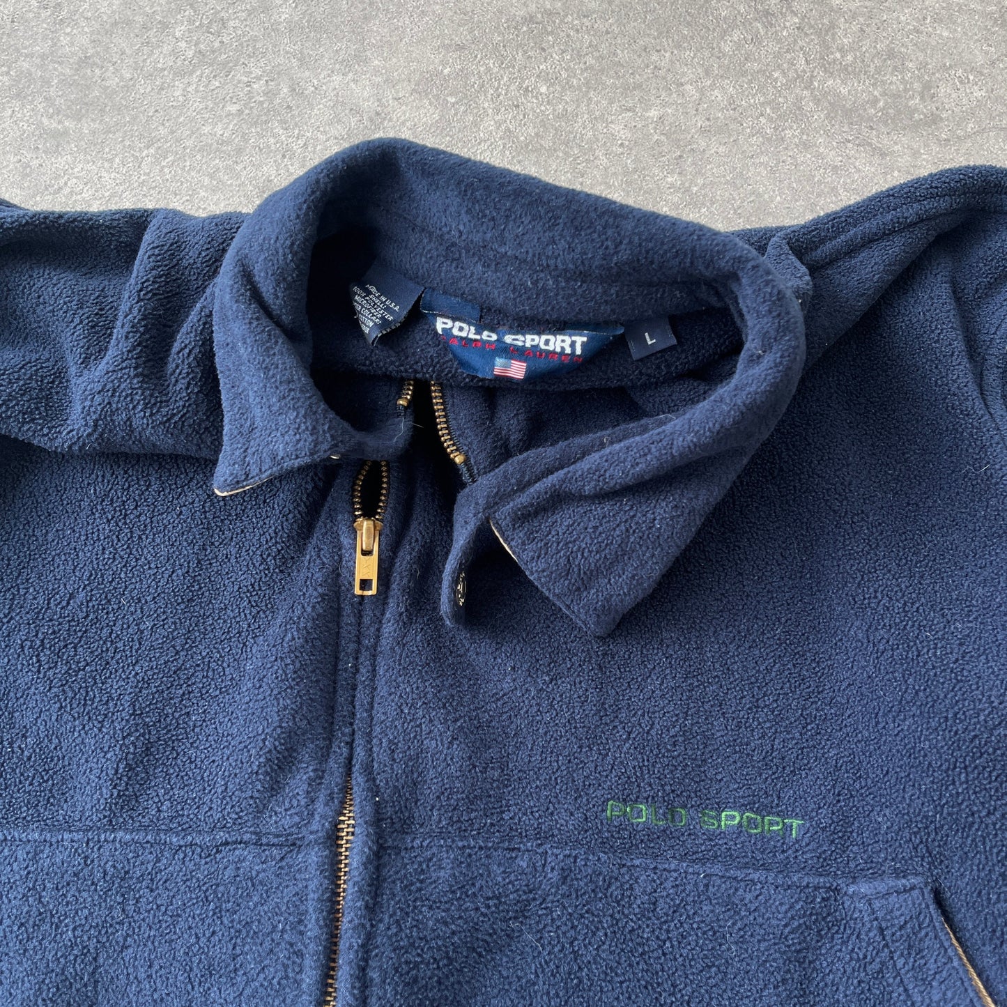 Polo Sport Ralph Lauren 1990s heavyweight fleece harrington jacket (L)