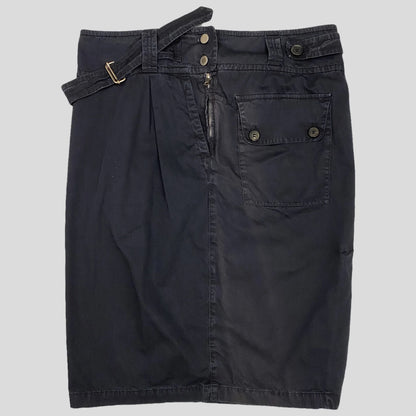 Prada Sport 2004 Midi Belted Cargo Skirt - 12-16