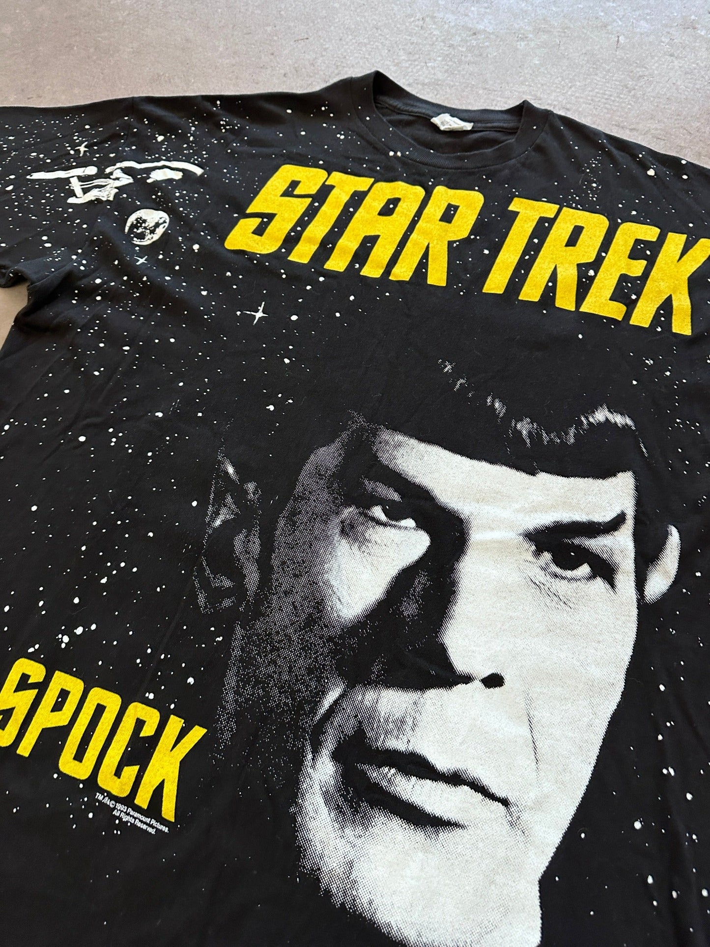 1993 Star Trek Spock AOP T-Shirt - XL | X-Large, Red