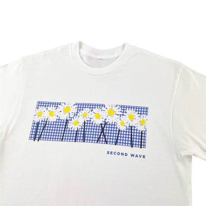 Second Wave flower grid t shirt