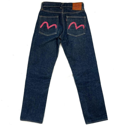 Evisu Selvedge Jeans With Double Pink Daicocks ( W28 )