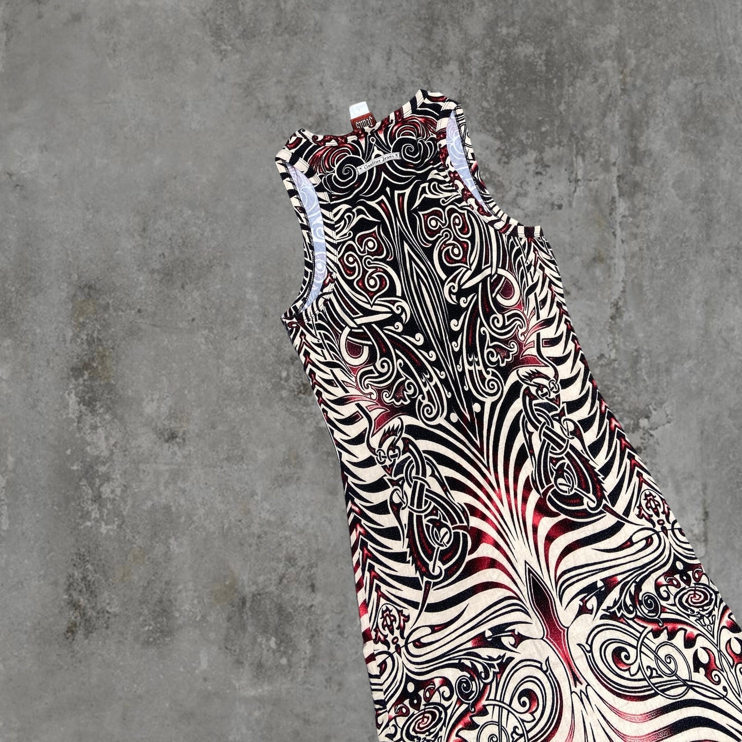 JEAN PAUL GAULTIER SS1996 TRIBAL PRINT MAXI DRESS - M