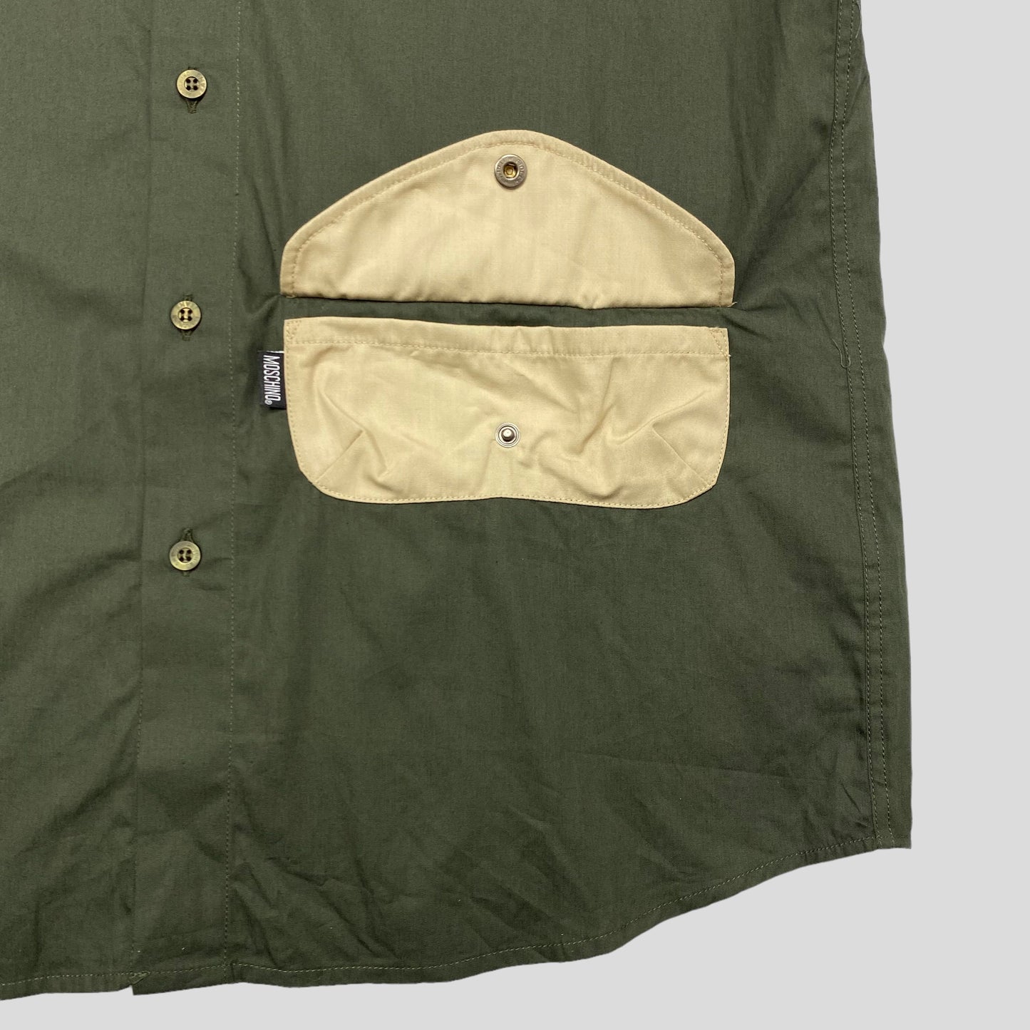 Moschino Jeans 00’s Cargo Pocket Khaki Shirt DSWT - M & XL | Medium, Cream