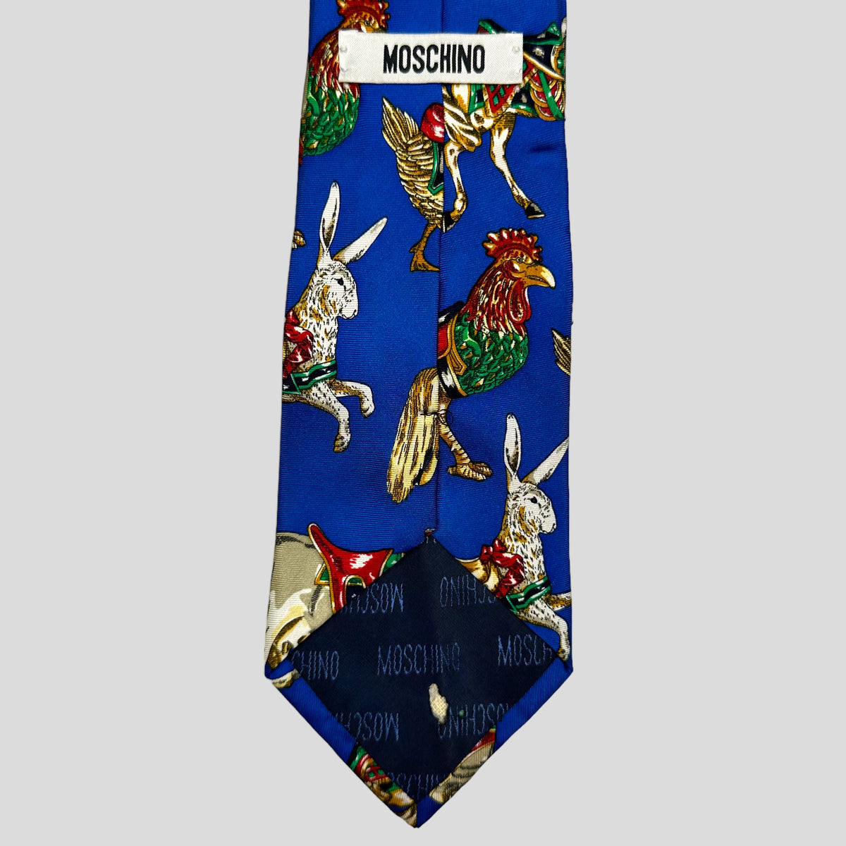 Moschino Jeans 1995 Circus Silk Tie - OS | O/S, Blue